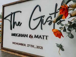 Last Name Wedding Sign